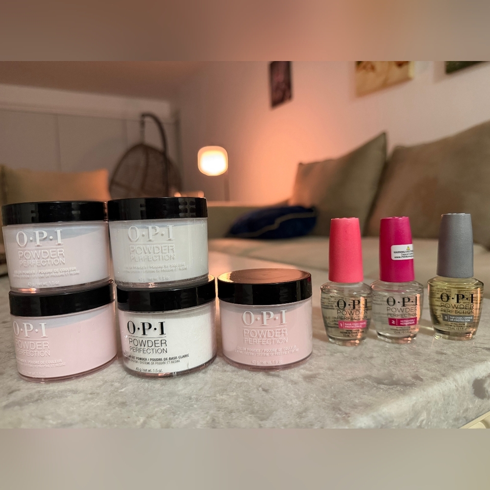 OPI Powder Perfection Pink & Clear Acrylic Powder and Top Coat Set